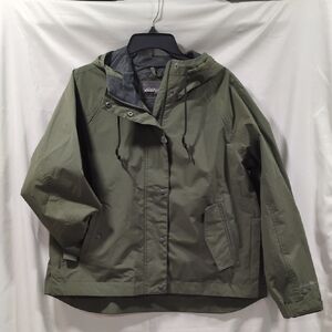 Eddie Bauer Women's Olive Green Hooded Port Townsend Jacket